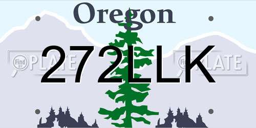272LLK Oregon License Plate