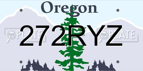 272RYZ Oregon License Plate