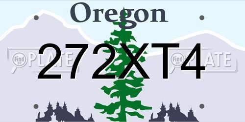 272XT4 Oregon License Plate