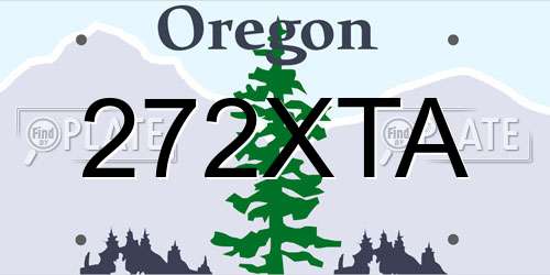 272XTA Oregon License Plate