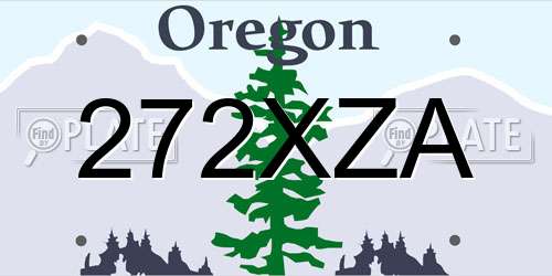 272XZA Oregon License Plate