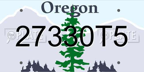 27330T5 Oregon License Plate