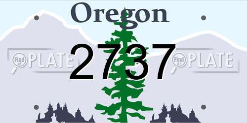 2737 Oregon License Plate