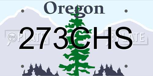 273CHS Oregon License Plate