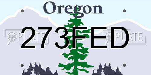 273FED Oregon License Plate