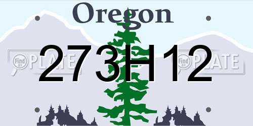 273H12 Oregon License Plate