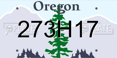 273H17 Oregon License Plate