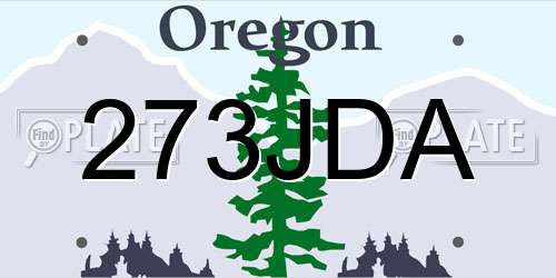 273JDA Oregon License Plate