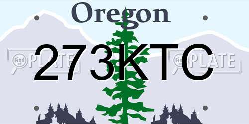 273KTC Oregon License Plate
