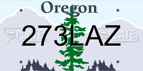 273LAZ Oregon License Plate