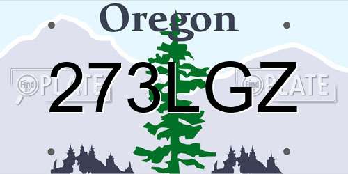 273LGZ Oregon License Plate