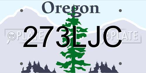 273LJC Oregon License Plate