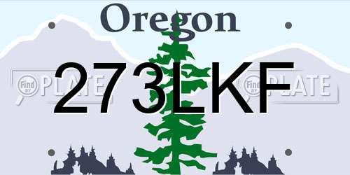 273LKF Oregon License Plate