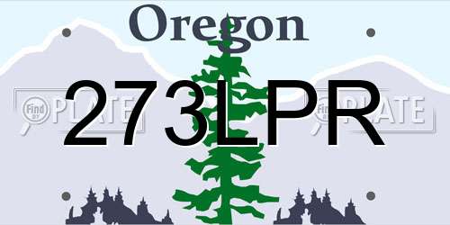273LPR Oregon License Plate