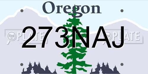 273NAJ Oregon License Plate