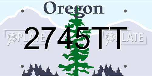 2745TT Oregon License Plate