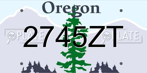 2745ZT Oregon License Plate