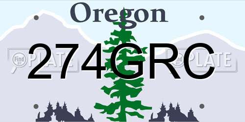 274GRC Oregon License Plate