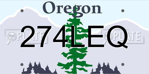 274LEQ Oregon License Plate