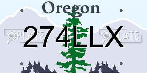 274LLX Oregon License Plate