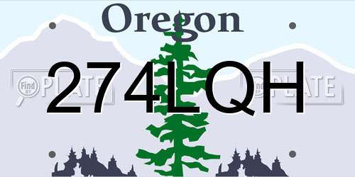274LQH Oregon License Plate