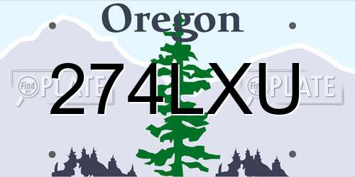 274LXU Oregon License Plate