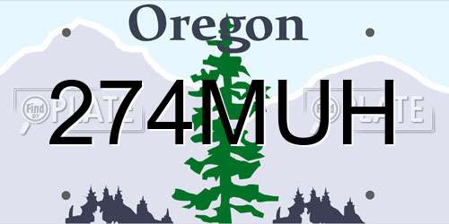 274MUH Oregon License Plate