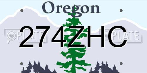 274ZHC Oregon License Plate