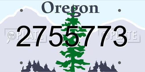 2755773 Oregon License Plate
