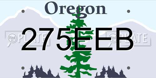 275EEB Oregon License Plate