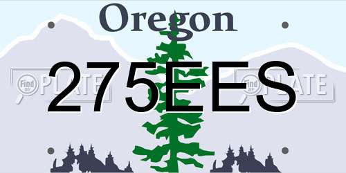 275EES Oregon License Plate