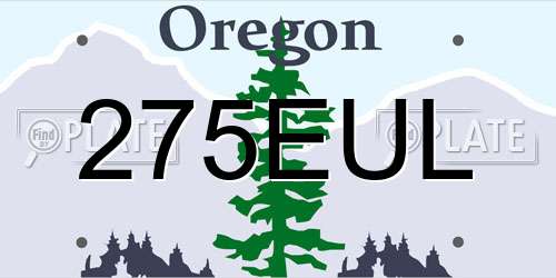275EUL Oregon License Plate