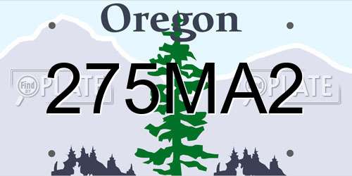 275MA2 Oregon License Plate