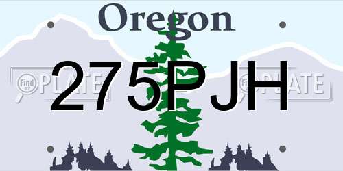 275PJH Oregon License Plate