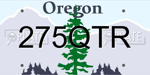 275QTR Oregon License Plate