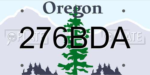 276BDA Oregon License Plate
