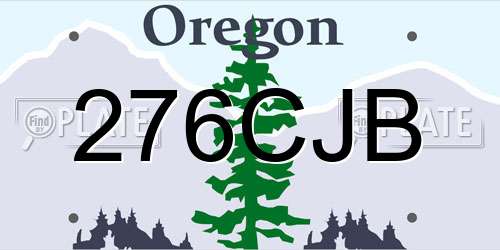 276CJB Oregon License Plate