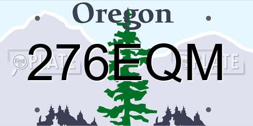 276EQM Oregon License Plate
