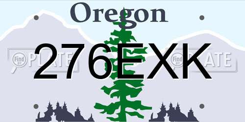 276EXK Oregon License Plate