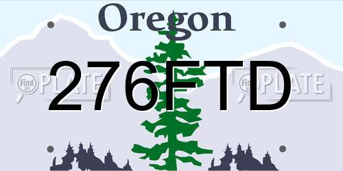 276FTD Oregon License Plate