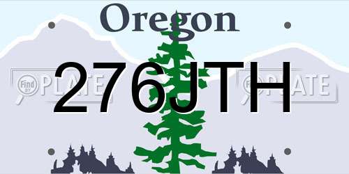 276JTH Oregon License Plate