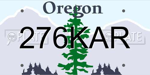 276KAR Oregon License Plate