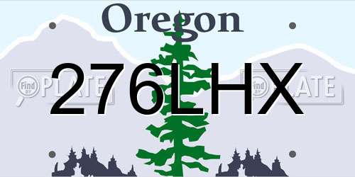 276LHX Oregon License Plate