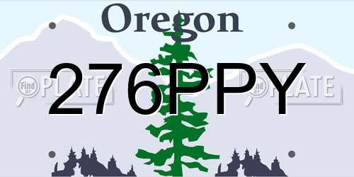 276PPY Oregon License Plate