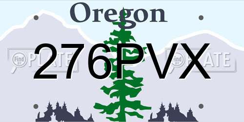 276PVX Oregon License Plate