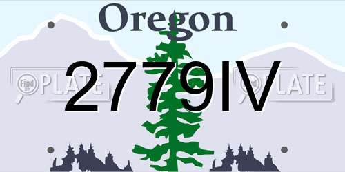 2779IV Oregon License Plate
