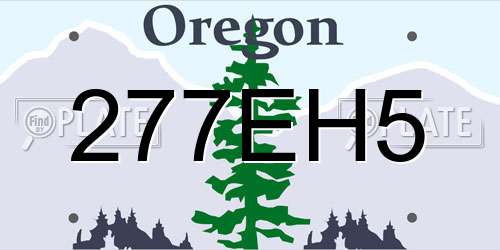 277EH5 Oregon License Plate