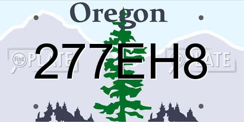 277EH8 Oregon License Plate