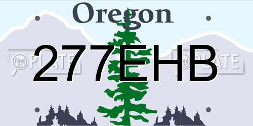 277EHB Oregon License Plate