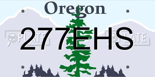 277EHS Oregon License Plate
